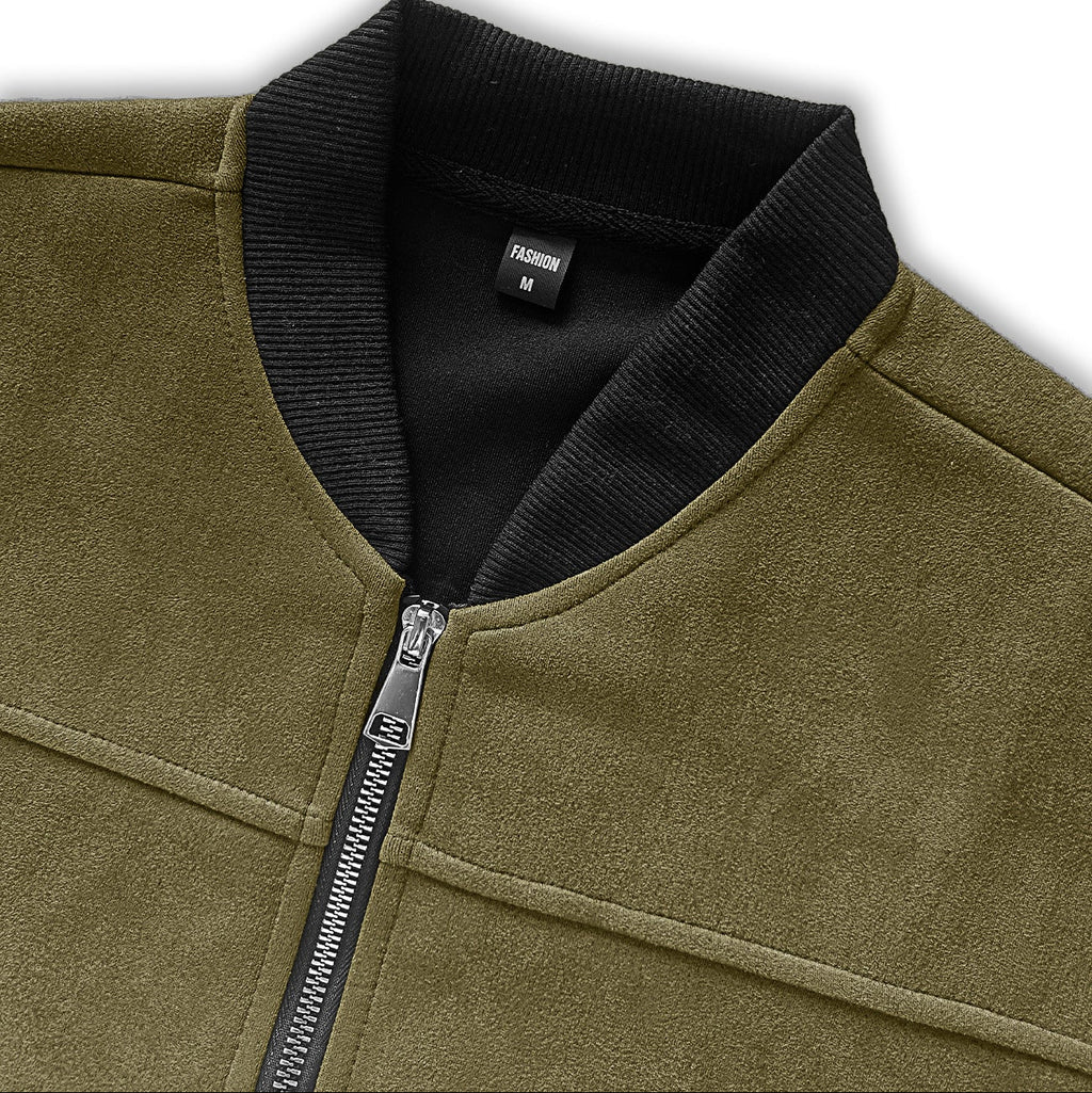 Clifford Minimal Suede Bomber Jacket