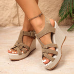 Élise Braided Espadrille Wedge Sandals