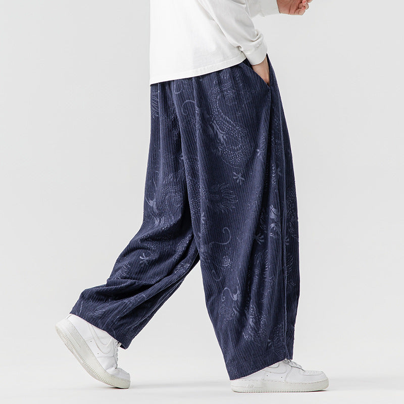Urban Theory Dragon Baggy Drawstring Pants
