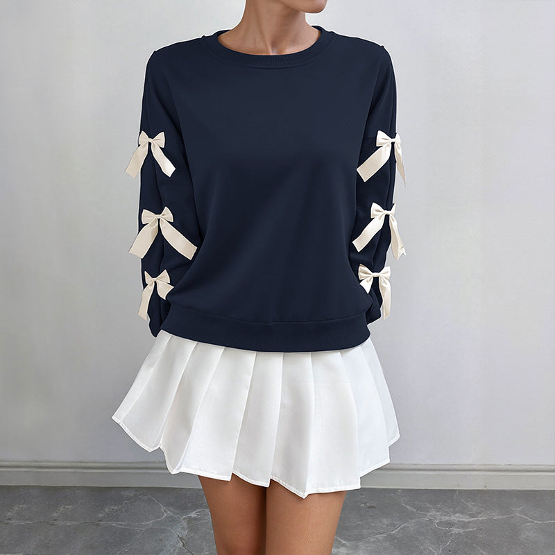 Léa Festive Christmas Bow Sweater Top