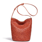 Élise Woven Vegan Leather Bucket Bag