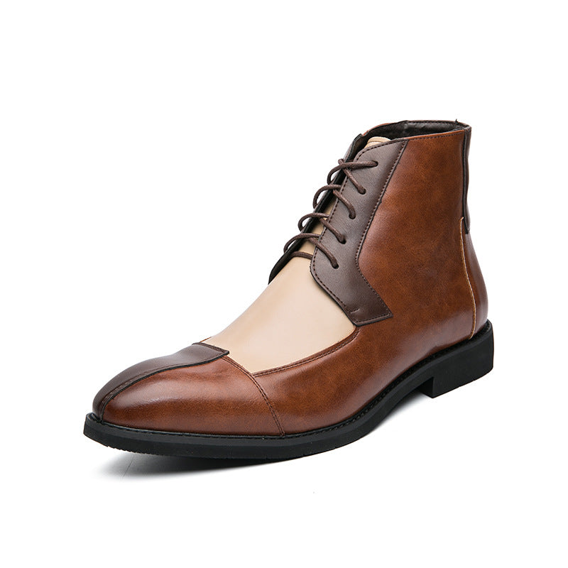 Stirling Patchwork High-Top Derby Boots