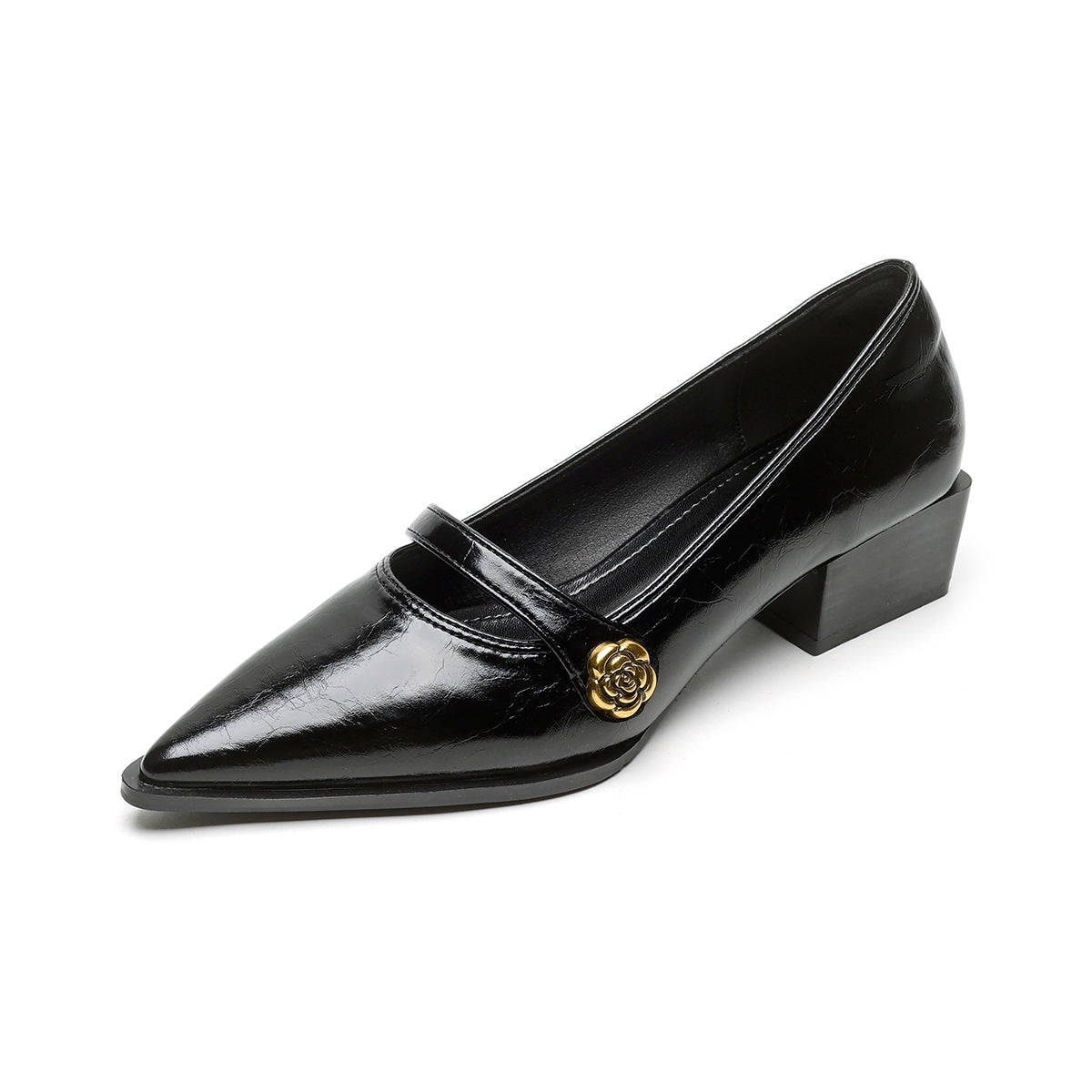 Élise French Retro Camellia Pump Heel
