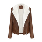 Penelope Vegan Leather Aviator Jacket