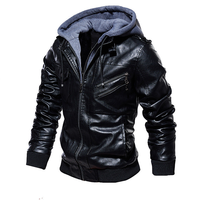 Stryde Vintage Aviator Layered Hoodie Jacket