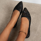 Élise Mary Jane Lace Ballet Flats