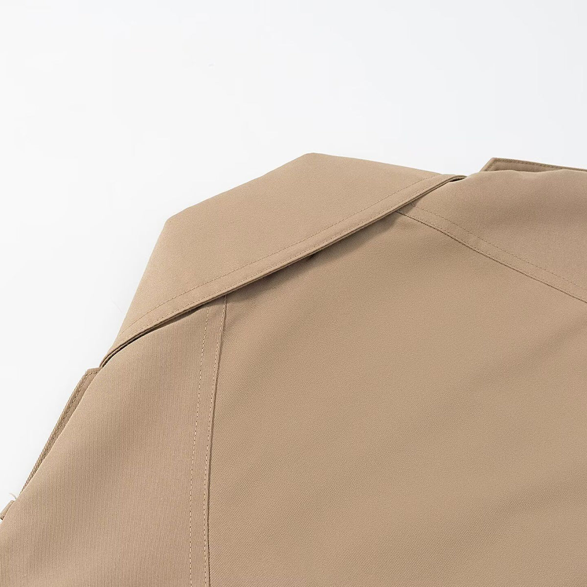 Léa Cropped Double-Breasted Trench Jacket