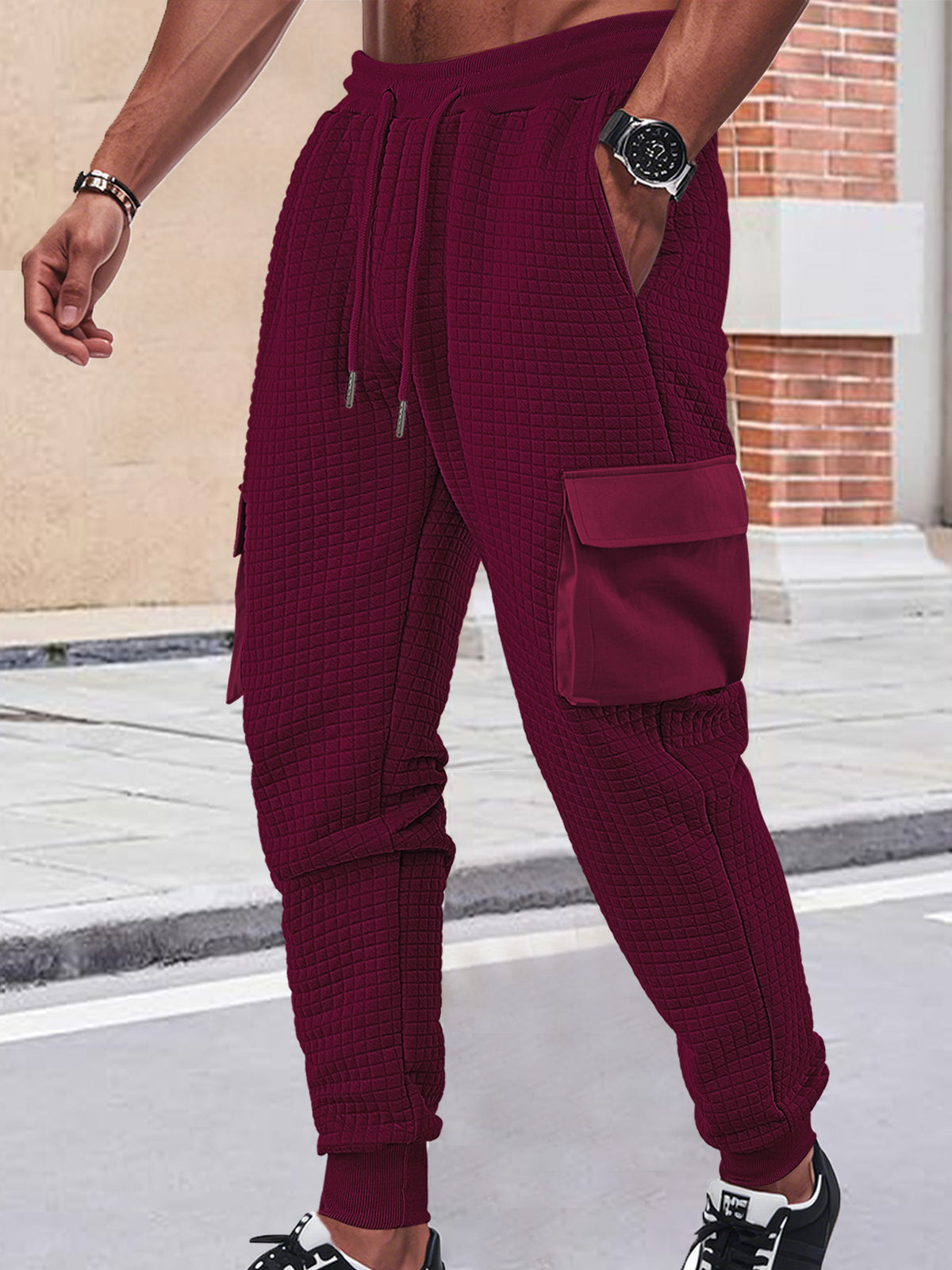 Clifford Waffle Knit Gym Cargo Joggers