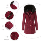 Léa Faux Fur Hooded Cinched Waist Parka