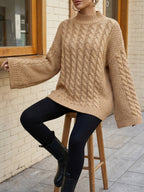 Léa Cozy Knit Oversized Turtleneck Pullover