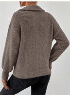 Léa Quarter-Zip Knit Pullover