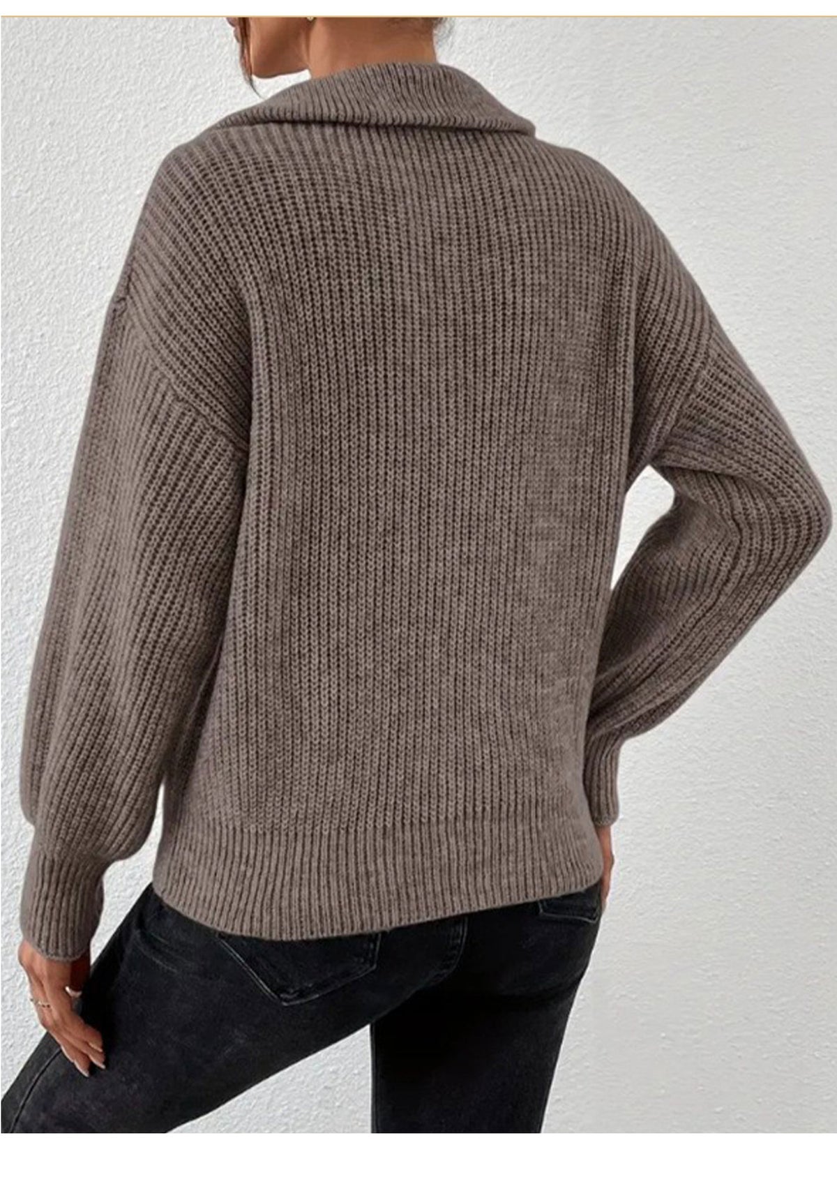 Léa Quarter-Zip Knit Pullover