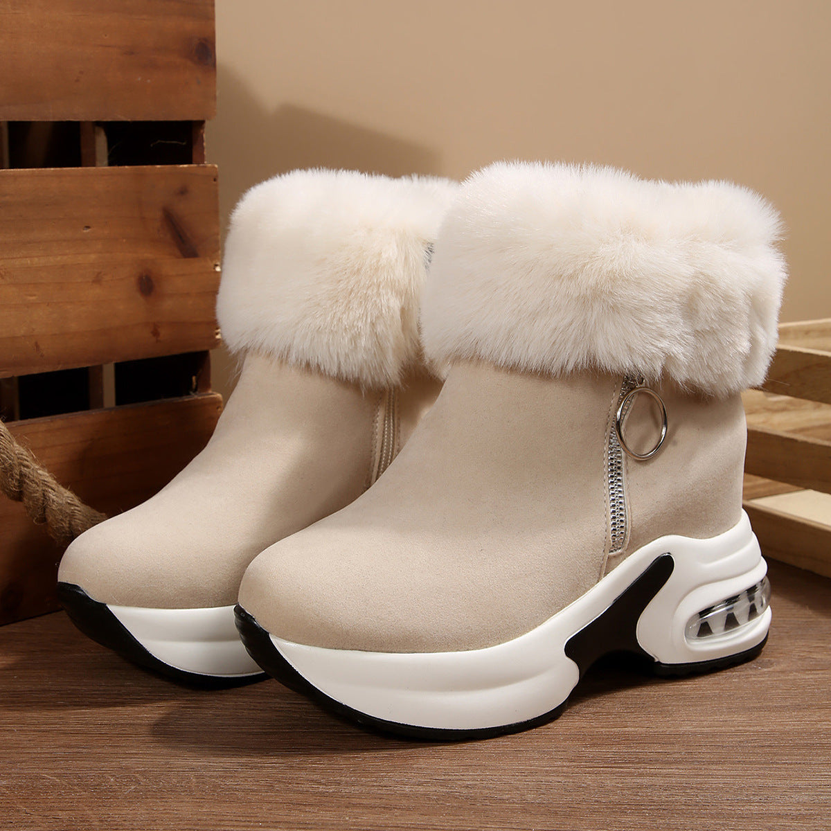 Élise Fur Lined Vegan Suede Boots