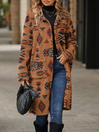 Léa Women's Long Winter Boho Indigenous Coat