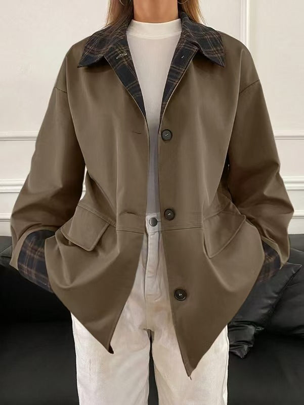 Léa American Retro Lapel Jacket