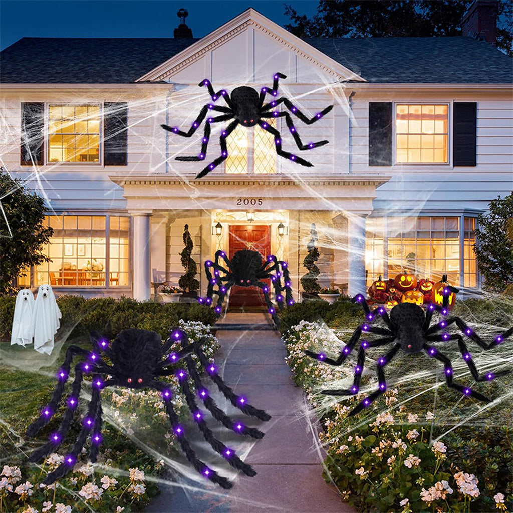Giant Spooky Halloween Battery-Powered Glowing Spider
