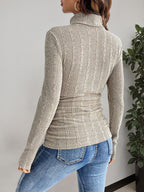 Léa Classic Maternity Ribbed Knit Turtleneck
