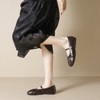 Élise Soft Sole Scrunched Mary Jane Ballet Flats