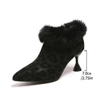 Élise Leopard Print Stiletto Ankle Boots