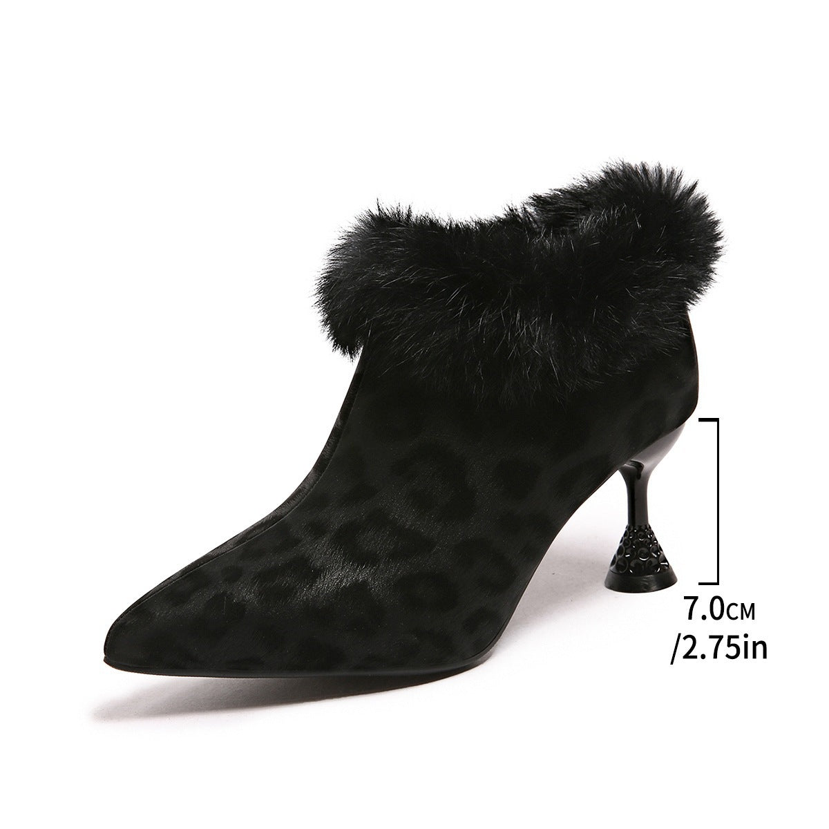 Élise Leopard Print Stiletto Ankle Boots
