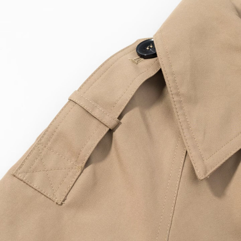 Léa Cropped Double-Breasted Trench Jacket