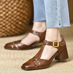 Élise T-Strap Vegan Leather Platform Heel