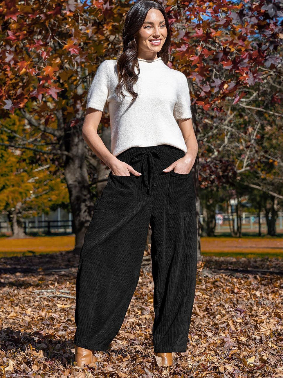 Josephine Relaxed Corduroy Wide-Leg Pants