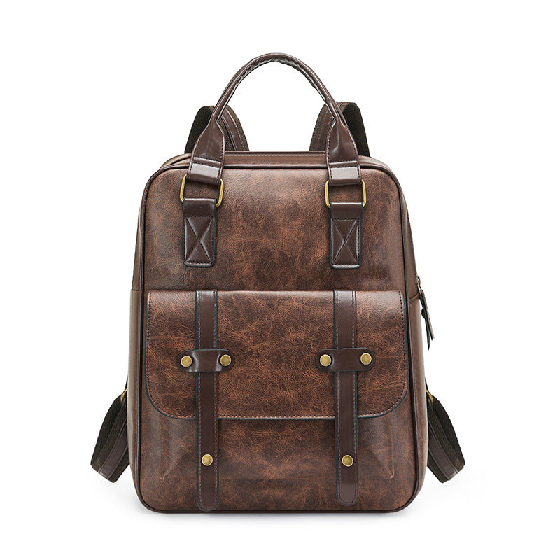 Nova Vintage Vegan Leather Laptop Backpack