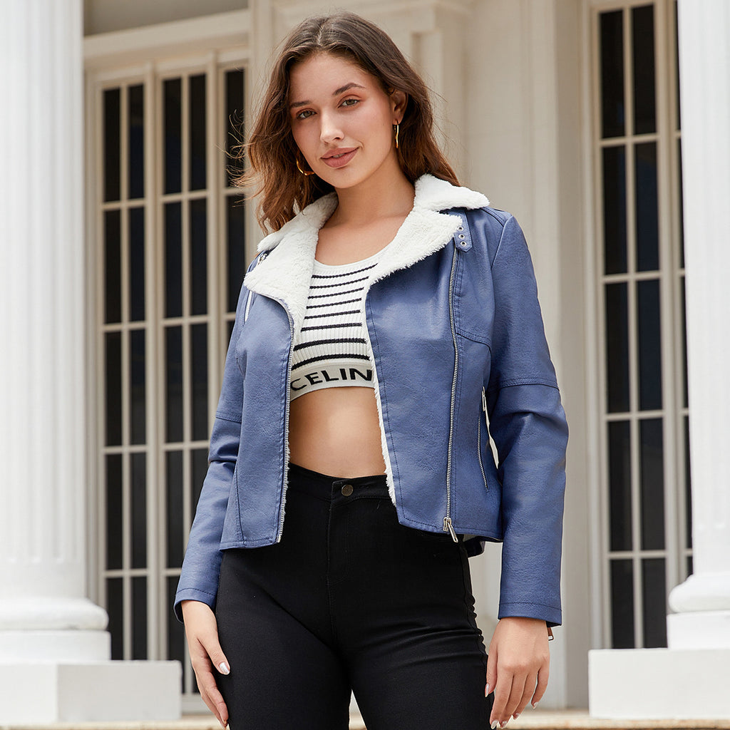Penelope Vegan Leather Aviator Jacket