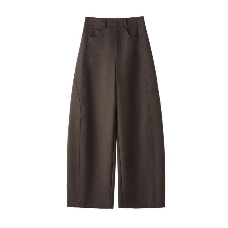 Luciel High-Waist Curved Palazzo Trousers