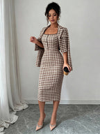 Léa Elegant Tweed Jacket & Dress Set