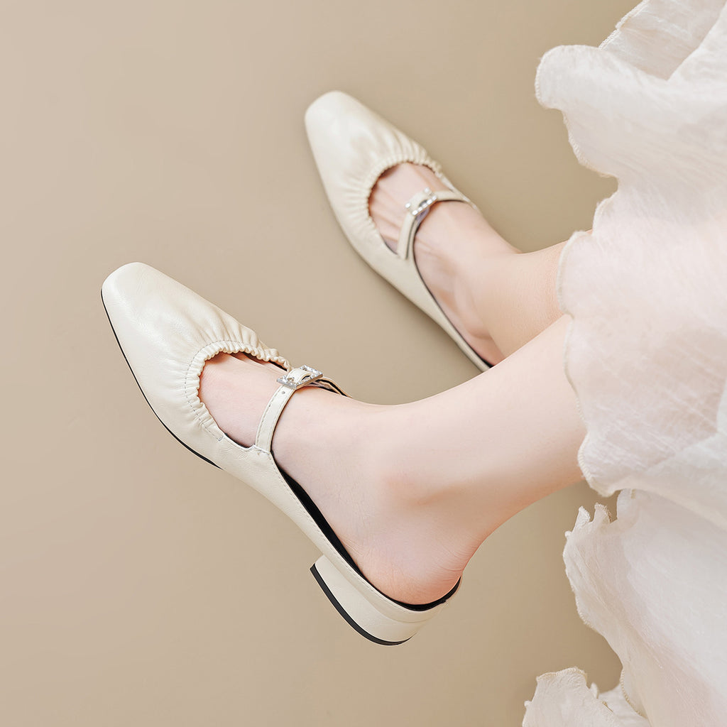 Élise Parisian Chic Square Toe Mary Jane Flats