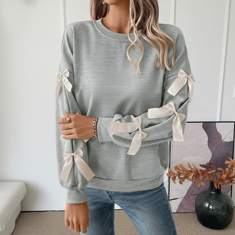 Léa Festive Christmas Bow Sweater Top