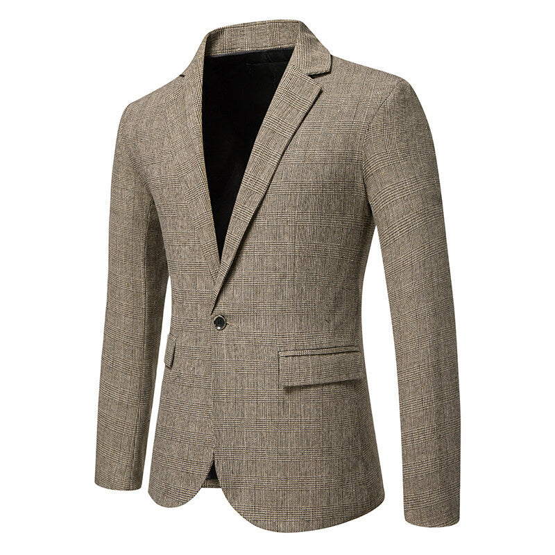 Clifford Signature Wool Blend One-Button Blazer