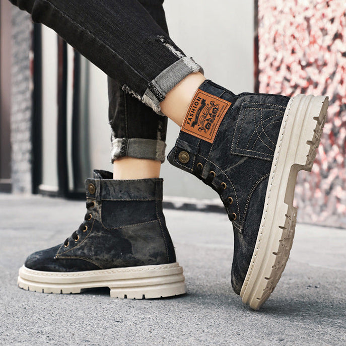 Jonathan NYC Denim Rugged Cargo Boots