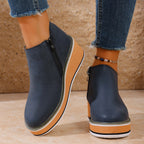 Alessia Winter Platform Side Zipper Booties
