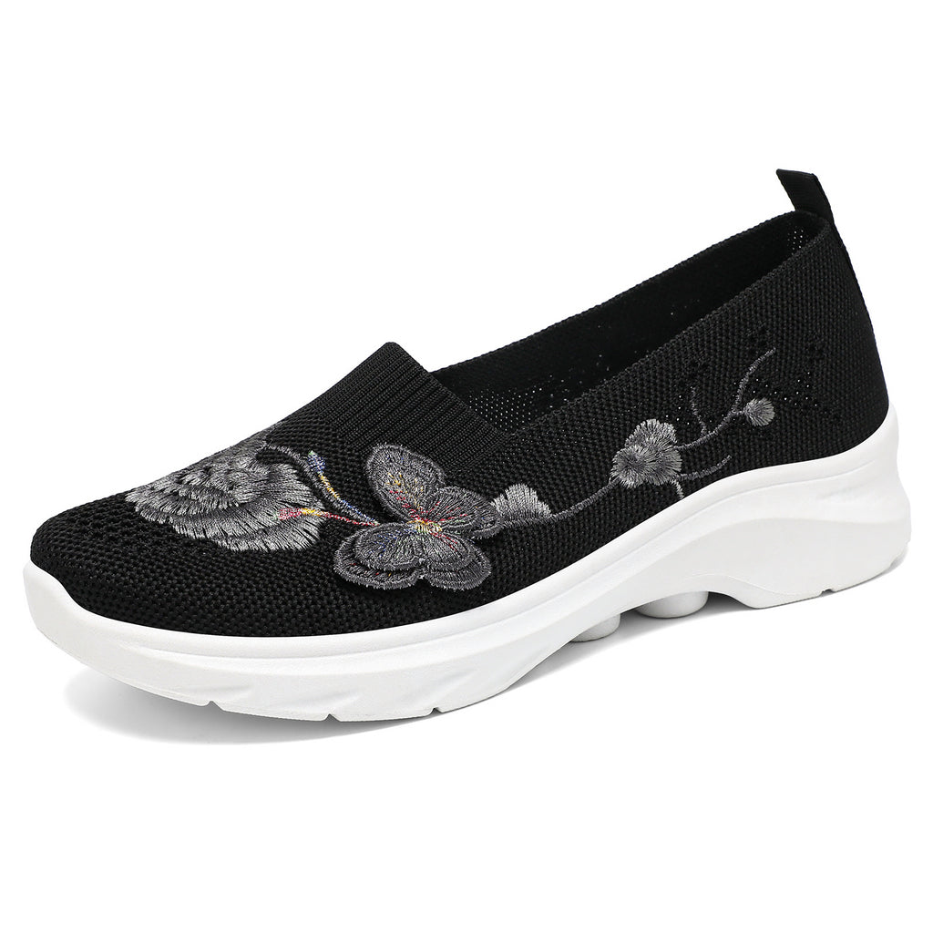 Élise Flyknit Floral Orthepedic Walking Slip-Ons
