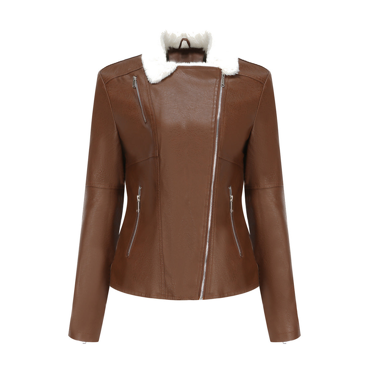 Penelope Vegan Leather Aviator Jacket