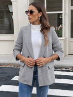 Léa Women's Formal Plaid Business Casual Jacket