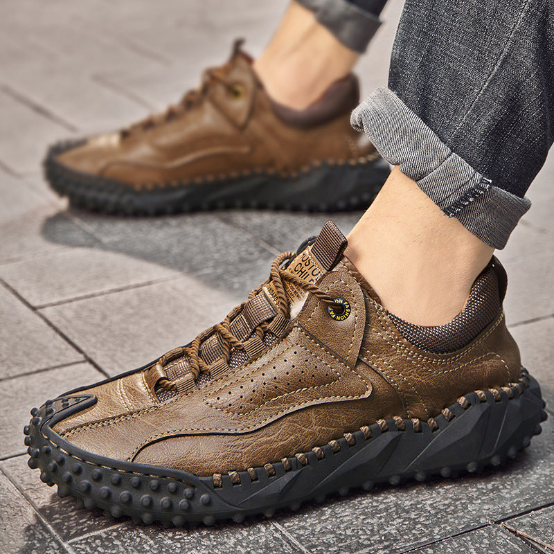 Stryde Vintage Stitched Supple Leather Sneaker