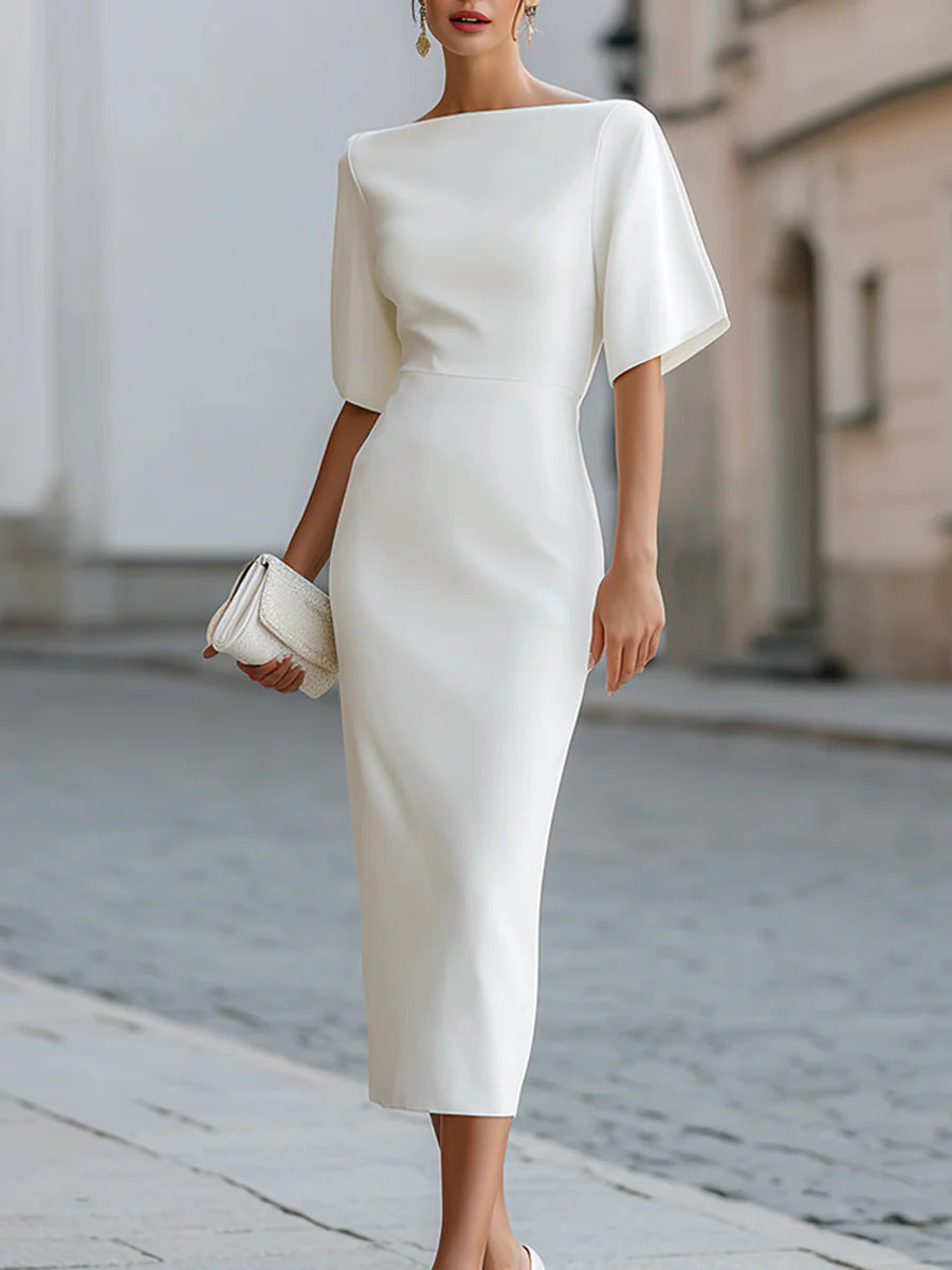 Penelope Waist-Cinching Dolman Sleeve Dress