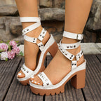 Élise Roman Gladiator Platform Heels