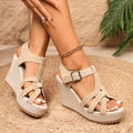 Élise Braided Espadrille Wedge Sandals