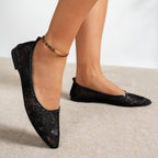 Élise Mary Jane Lace Ballet Flats