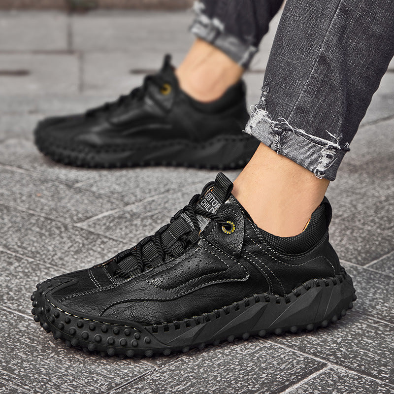 Stryde Vintage Stitched Supple Leather Sneaker