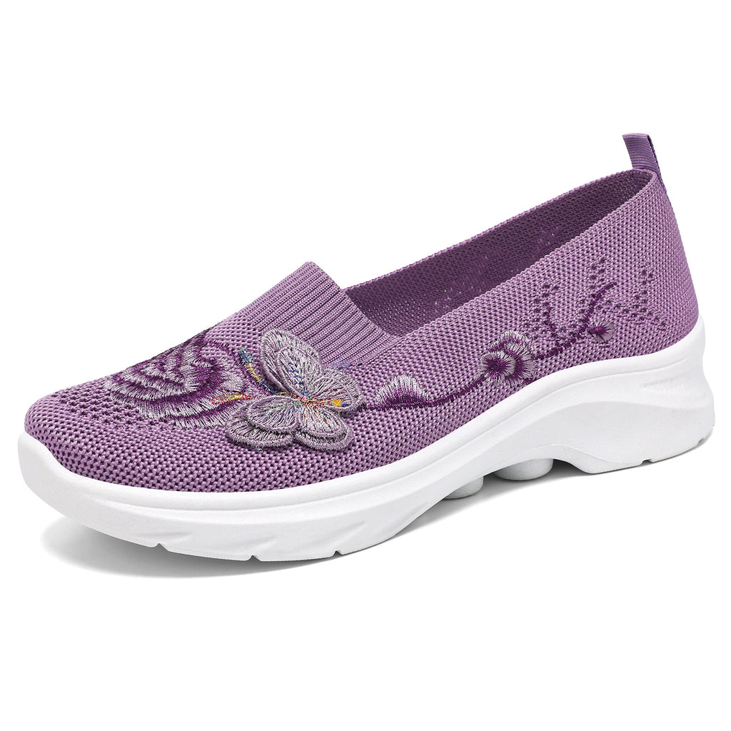 Élise Flyknit Floral Orthepedic Walking Slip-Ons