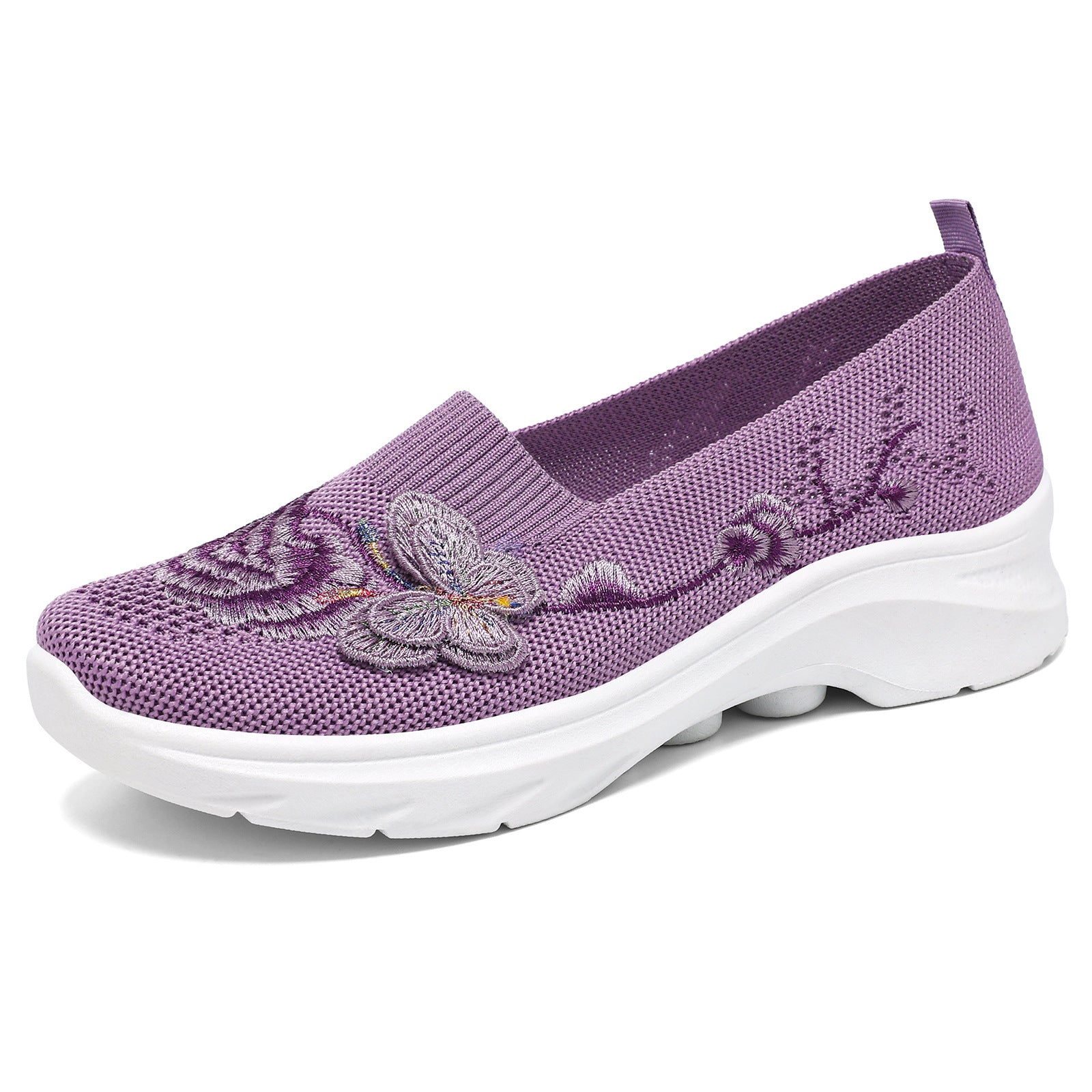 Élise Flyknit Floral Orthepedic Walking Slip-Ons