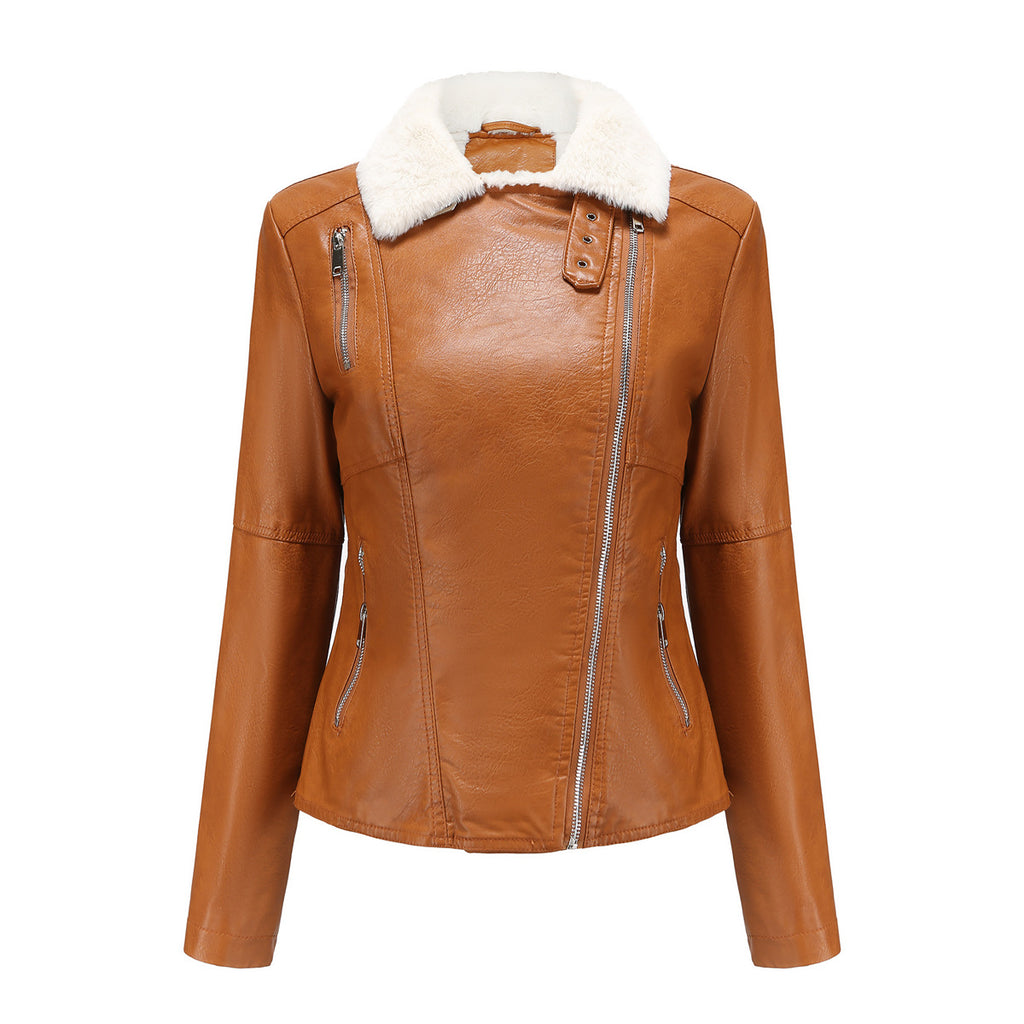 Penelope Vegan Leather Aviator Jacket