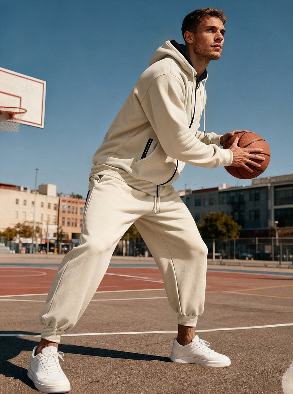 Axel Active Performance Fleece Zip-Up Hoodie & Jogger Set
