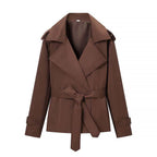 Avéra Tailored Double-Breasted Trench Coat